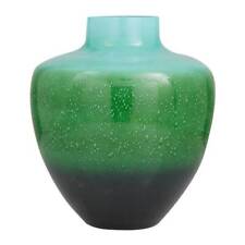 Green Handmade Glass Decorative Vase Round Glass Finish Vase picture
