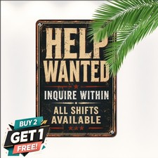 Historic Help Wanted Irish Need Not Apply Metal Tin Sign 8x12 Vintage Art picture