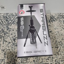 Starbuzz SB Carbine 2.0 Hookah System Sig Grey Crb-Blck Rotating Stem LED Hookah picture