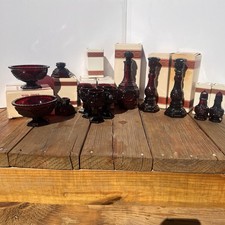 Avon 1876 Cape Cod Collection Ruby Glass  14 pieces  picture