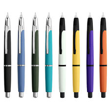 MAJOHN A2 Press Fountain Pen Retractable EF Nib Resin Writing Office Ink Pen picture