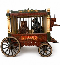 Barnes And Bailey Vintage 1920-1940 Rare Wood Circus Wagon w/ Bears picture