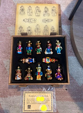 Thomas Pacconi Classics 2002 Hand Painted Glass Teddy Bear Ornaments 12pc Box picture