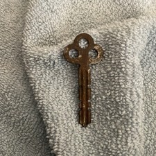 Antique Flat Key Unmarked Solid Steel picture