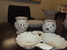 Several Lenox pieces. There are 3 vases (different sizes)  2 candle holders  etc picture