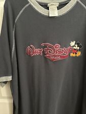 Vintage Walt Disney World Unisex 2XL Mickey Mouse Embroidered Short Sleeve picture