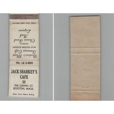 Matchbook Cover Jack Sharkey's Heavyweight Champ Cafe Boston MA picture