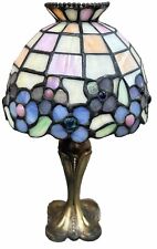 Vintage PartyLite Stained Glass Tealight Holder Lamp Light  Tiffany Style picture