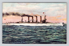 Postcard US Navy Armored Cruiser Ship USS Tennessee No 10 Antique 1900s picture