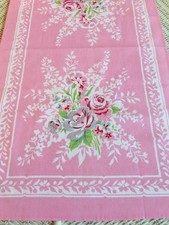 New LuRay Vintage Style Pretty Kitchen Tea Towel - Beautiful PINK Floral Print picture