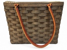 Longaberger Medium Vtg Boardwalk Basket, Protector, Fabric picture