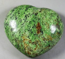 280g Amazing Unique Green Opal Pattern Crystal Reiki Heart Palm Stone Madagascar picture