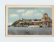 Postcard Chateau Frontenac and Citadel from Ferry Quebec City Canada picture