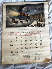 Vintage Rare The Travelers 1940 & 1942  Advertising Calendars WWII Era picture