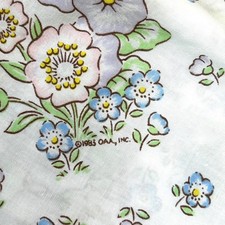 Vintage 1983 Cabbage Patch Kids Pequot Twin Fitted Sheet Floral Garden Butterfly picture