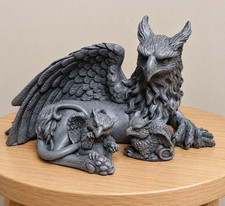 Griffin Family Mythical Creature Statue Fantasy Gothic Decor picture