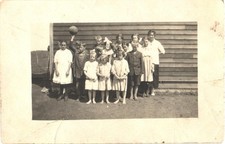 School Class Children Group RPPC Real Photo Postcard c.1919 Unposted picture