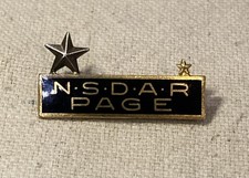 DAR Daughters of the American Revolution Page NSDAR Pin Badge Stars picture