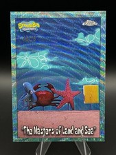 2025 Topps Chrome SpongeBob #83 Masters of Land and Sea 75/75 BOOKEND picture
