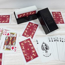 Vintage KEM Zodiac Astrology Playing Cards + Case Red Double Deck Canasta Jokers picture