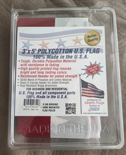 US FLAG 100% Made In The USA by LIBERTY FLAGS 3’X 5’ POLYCOTTON & Brass Grommets picture