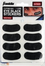 Franklin Sports Eye Black Stickers Pack of 24 Pairs with White Pencil picture