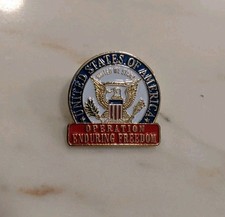 Operation Enduring Freedom Lapel Pin LW Bristol US Great Seal Military Veteran B picture