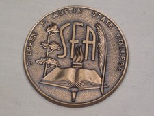 vintage STEPHEN F. AUSTIN STATE COLLEGE medal medallion SFA emblem ornament picture