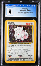 Clefairy Pokemon 1999 Base Set 5/102 Holo CGC Grade MINT 9 picture