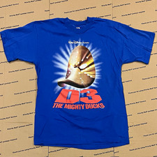 Vintage 90s D3 The Mighty Ducks T Shirt Large Disney Movie Promo Hockey RARE picture