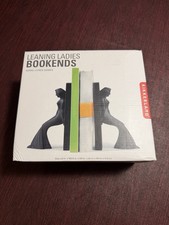 New Chris Collicott For Kikkerland Leaning Men Bookend Set Post Modern Men/NIB picture
