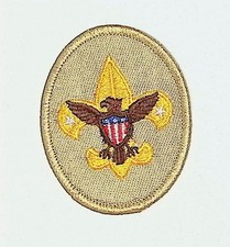 BSA Tenderfoot Scout Rank Patch Tan Modern Current Issue Mint Condition Gauze B picture