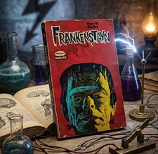Frankenstein Mary Shelley Milliyet Karadizi Vintage Turkish Horror Book Rare picture