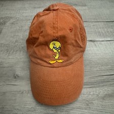 Vintage Tweety Bird Orange Hat Warner Brow Studio Store Cap EXTREMELY RARE picture