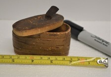 Antique Birch Lap Wrapped Snuff Tobacco Box w/Fitted Lid 18-19th Cent 3