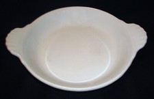 Vntg Hall USA 433 Brown White Individual Au Gratin Dessert Casserole Dish Baker picture