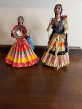 VTG Mexican Paper Mache Señorita Cartoneria picture