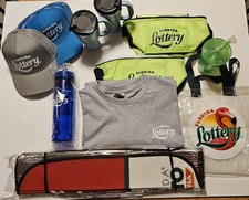 Lot Of Florida Lottery Merch--2X Tee, Hats, Coffee Mugs, Lunch Bags, & More picture