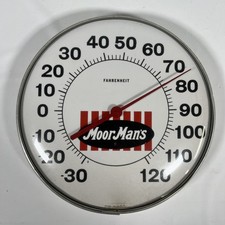 Vintage MoorMan’s Feed Advertising Thermometer 12” Works Great shape Collector picture