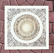 Papel Amate Wall Art-Unframed-All White Mandala Design-16