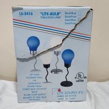Vintage Lite Source Lite Bulb Desk Lamp Postmodern Pop Art  Squiggle New picture