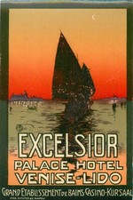 Excelsior Palace Hotel ~VENICE - ITALY~ Gorgeous RICHTER Luggage Label, c. 1925 picture