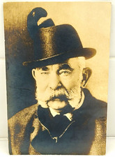 Vintage RPPC Emperor Franz Joseph I Austria Alpine Hunting Hat Artura Portrait picture