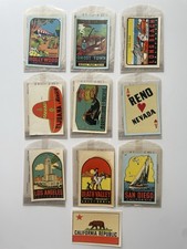 VTG 1950s Lindgren Turner Water Slide Travel 10 Decal Lot NOS Knotts Marineland picture