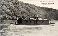 River Boat 'Telegraph' on Stikine River Alaska or BC Unused Litho Postcard E97 picture