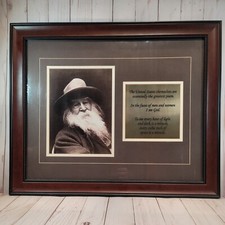 Walt Whitman Special Framed and Matted Photo w/ Etched Quote Plaque Memorabilia picture