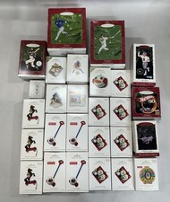 Hallmark Keepsake Lot Of 27 Christmas Ornaments Seasons Treatings Sports  Wheels picture