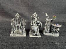 Tudor Mint Myth & Magic Pewter Figurines Lot Arthur Dragons Wizard EUC picture