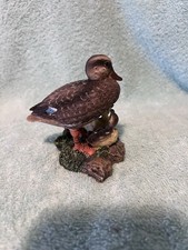 Vintage Resin Mother Duck And Duckling Collectable Figurine picture