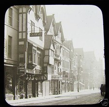 Glass Magic lantern slide EASTGATE STREET CHESTER C1890 VICTORIAN ENGLAND  picture